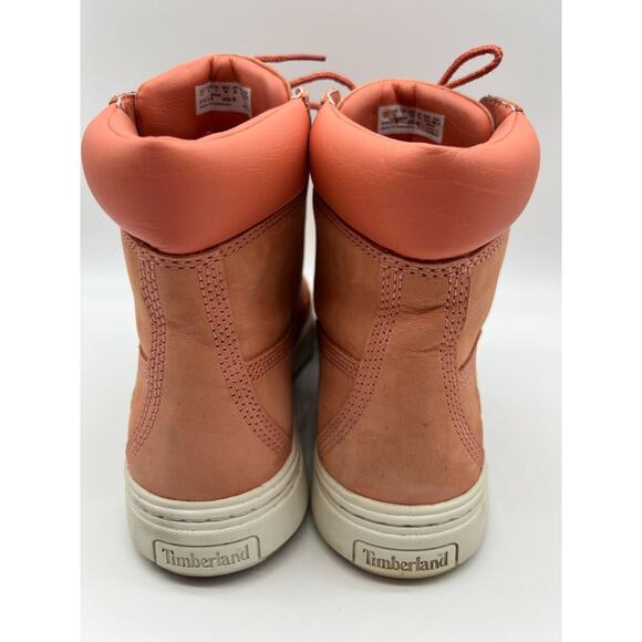 Timberland Women's Londyn 6" Lace Up Leather MD Pink Boots Size 9 Used - Picture 9 of 12